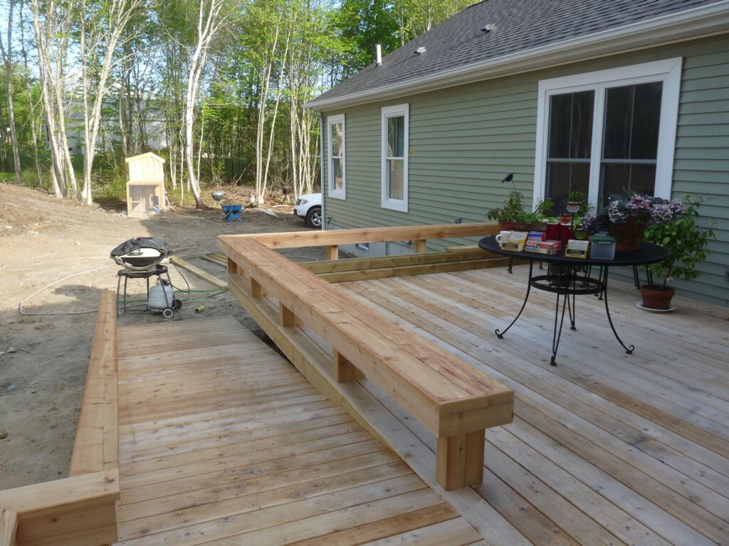 Deck with Wheelchair Ramps