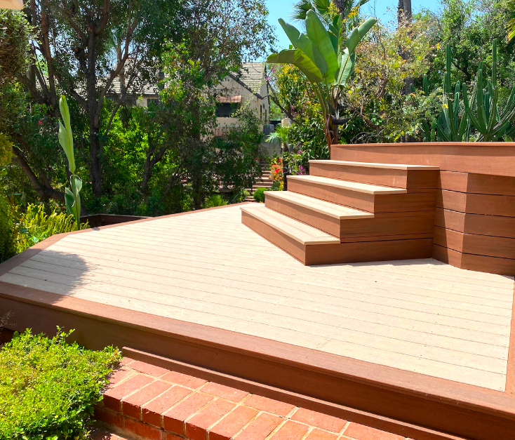 Hardscapes design and installation deck and stairs
