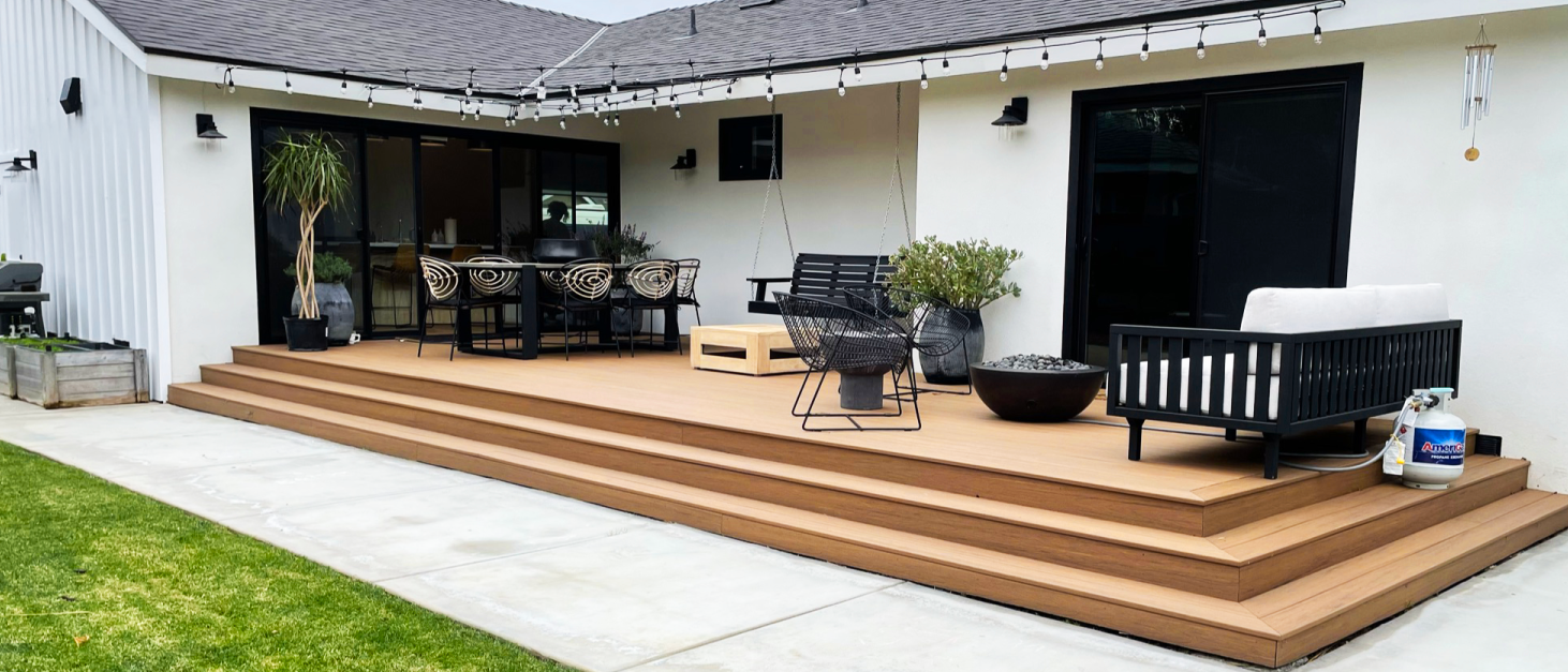 A Backyard Beautification made with composite decking