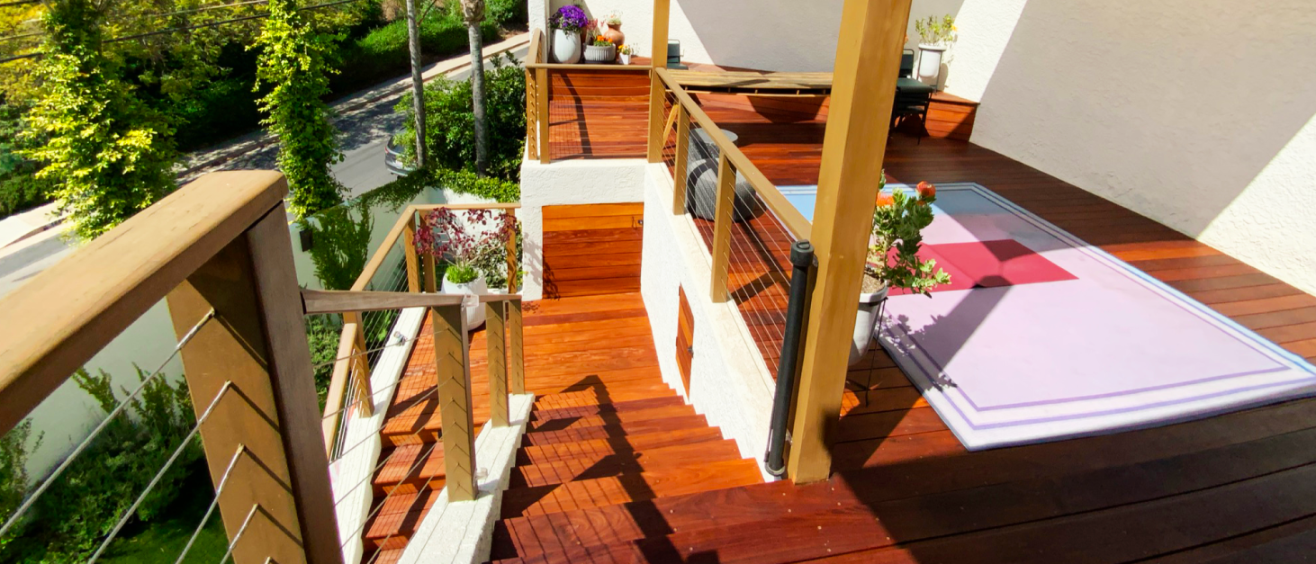 A The simplicity of a Backyard Beautification job made with hardwoods