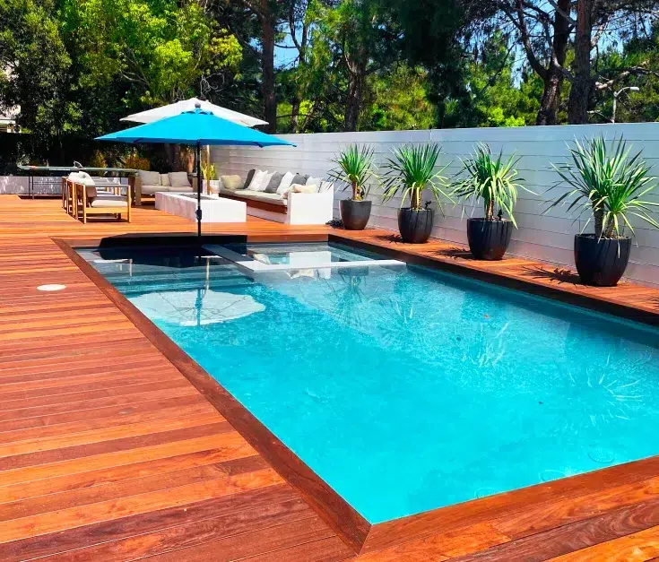 Deck project in Los Angeles for a backyard pool deck resurfacing