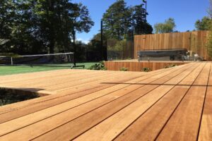 Garapa deck for backyard