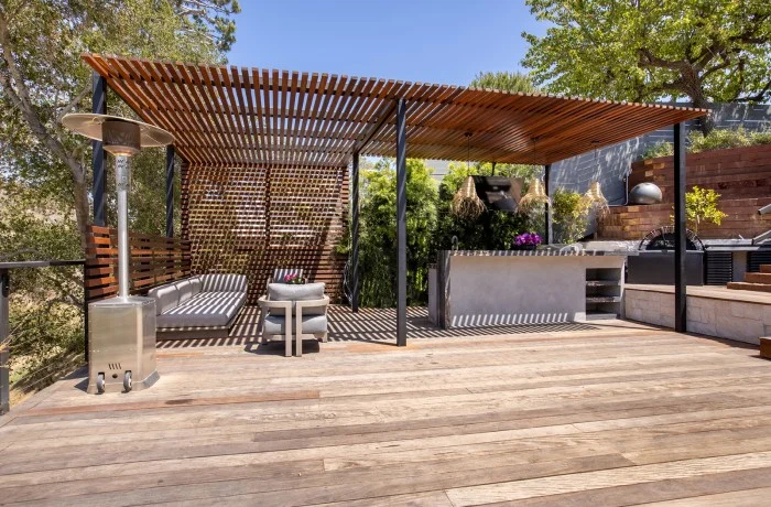 Beautifully designed custom TimberTech deck built by LA Decks for a satisfied homeowner in Irvine, Orange County.
