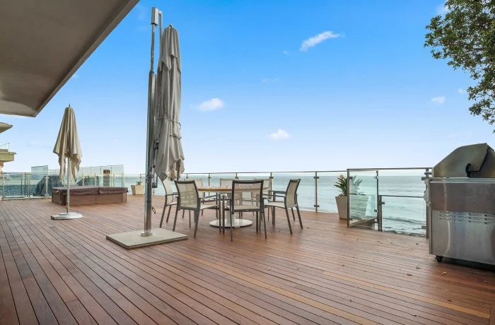 Top-quality outdoor living space and hardwood deck restoration completed by LA Decks in Los Angeles.