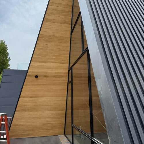 Thermowood Ayous siding exterior LA-Decks Ayous celling professional installer