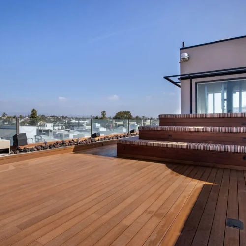 Urban rooftop Trex deck Los Angeles